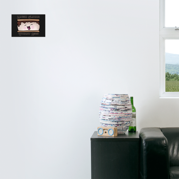 Laugh S'more Worry Less Food Pun by H. R. Sinclair